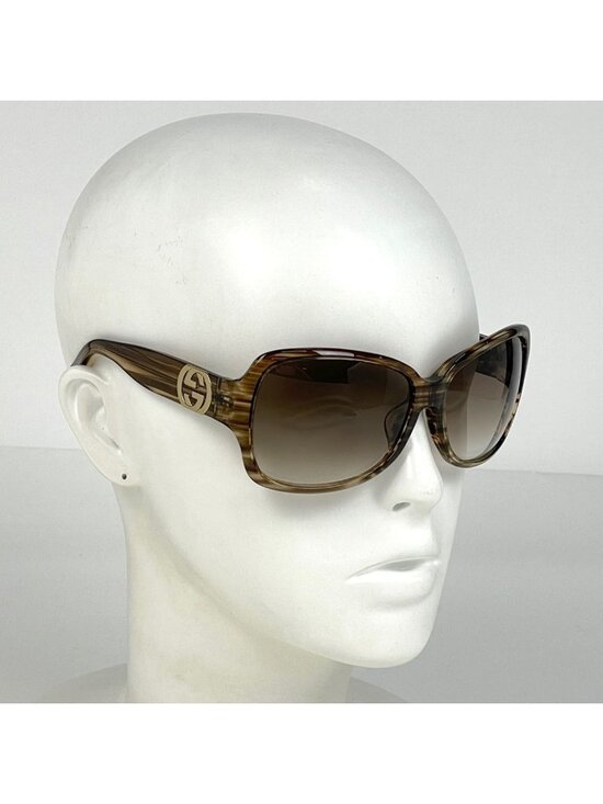Gucci Interlocking Sunglasses Gradient Acetate Brown Eyewear main image 5